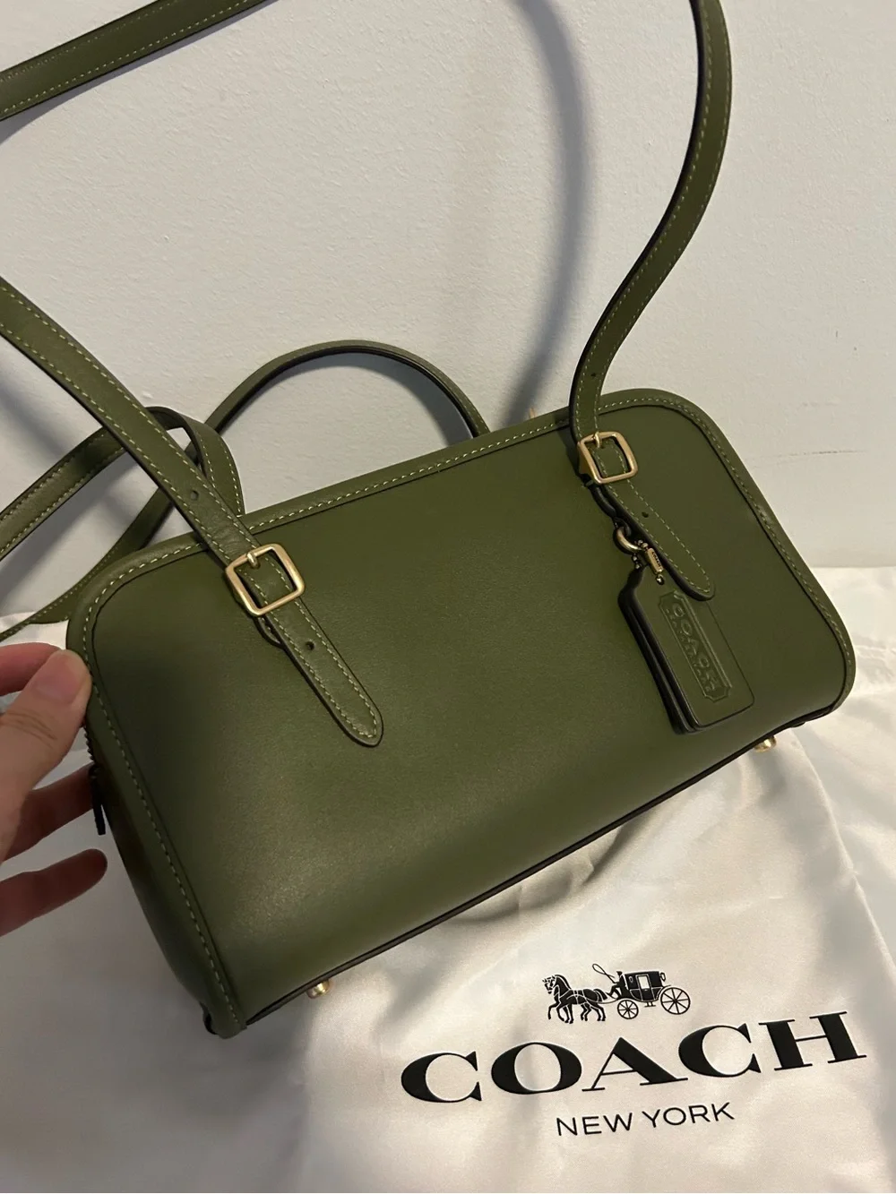 Coach Swing Zip Bag in Olive